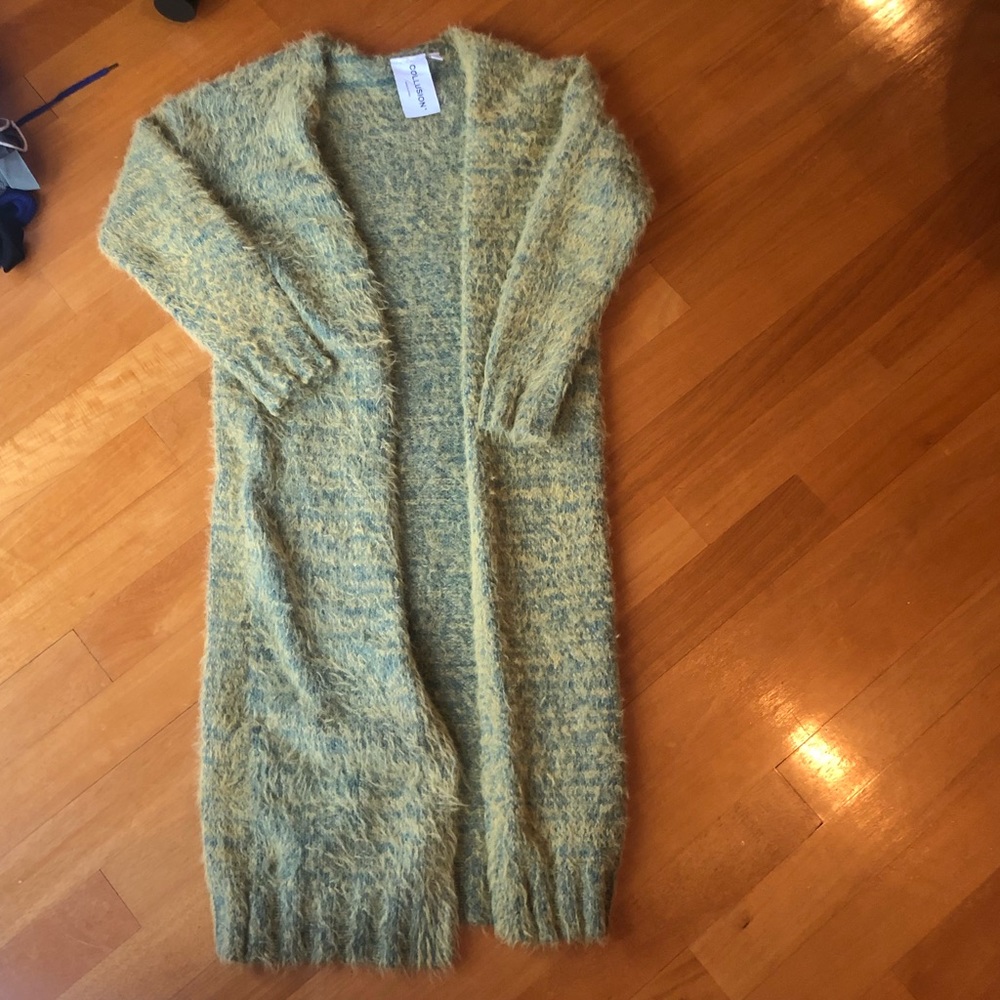 Collusion ASOS Floor length green sweater size 4